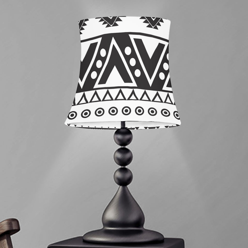 Dark Grey Aztec Pattern Print Bell Lamp Shade