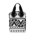 Dark Grey Aztec Pattern Print Bible Tote Bag