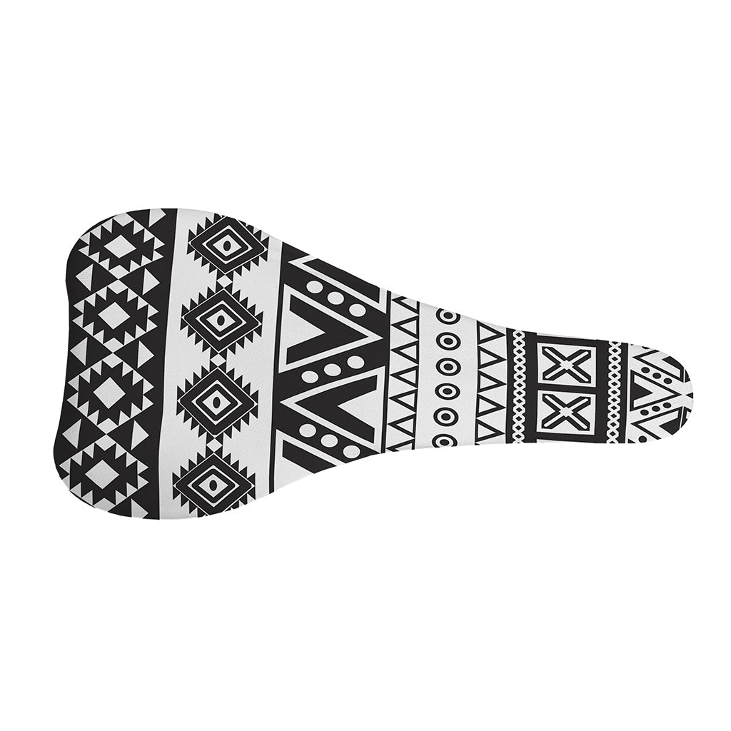 Dark Grey Aztec Pattern Print Bicycle Seat Cover