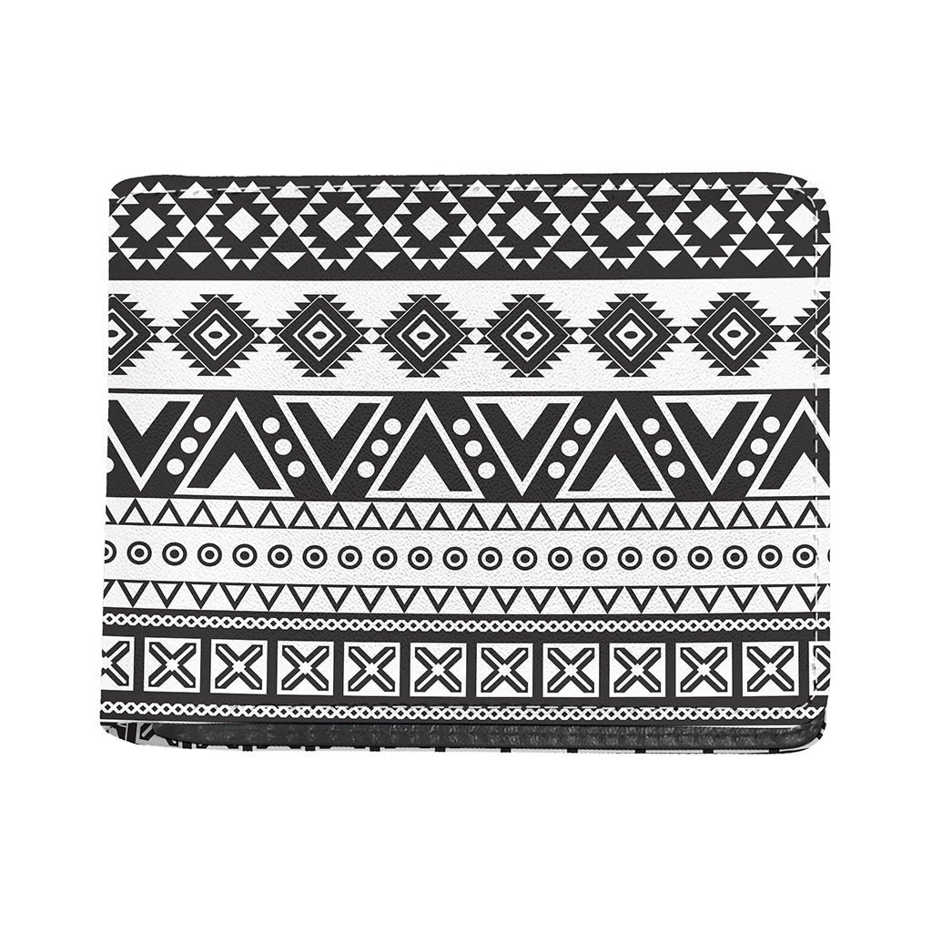 Dark Grey Aztec Pattern Print Bifold Wallet