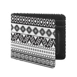 Dark Grey Aztec Pattern Print Bifold Wallet