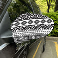 Dark Grey Aztec Pattern Print Car Side Mirror Covers