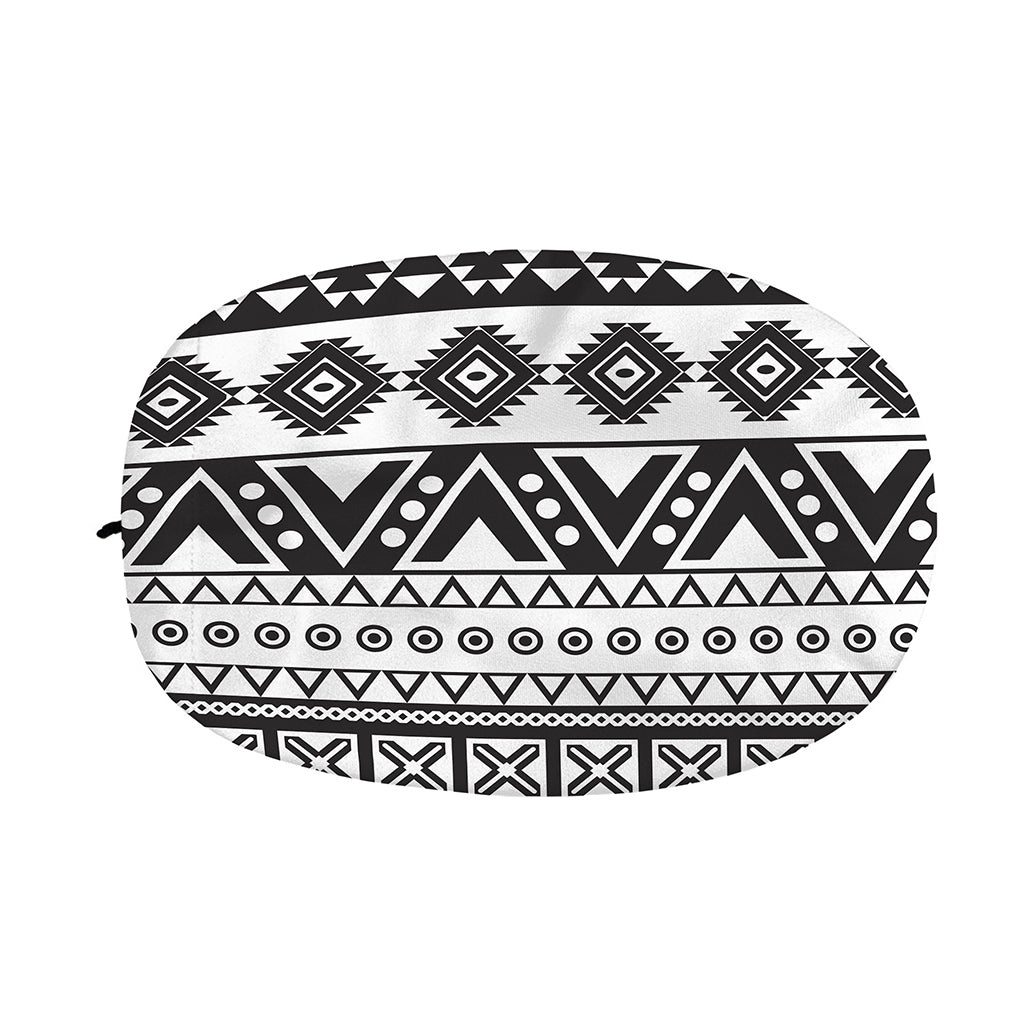 Dark Grey Aztec Pattern Print Car Side Mirror Covers