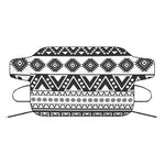 Dark Grey Aztec Pattern Print Car Windshield Snow Cover