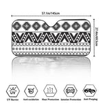 Dark Grey Aztec Pattern Print Car Windshield Sun Shade