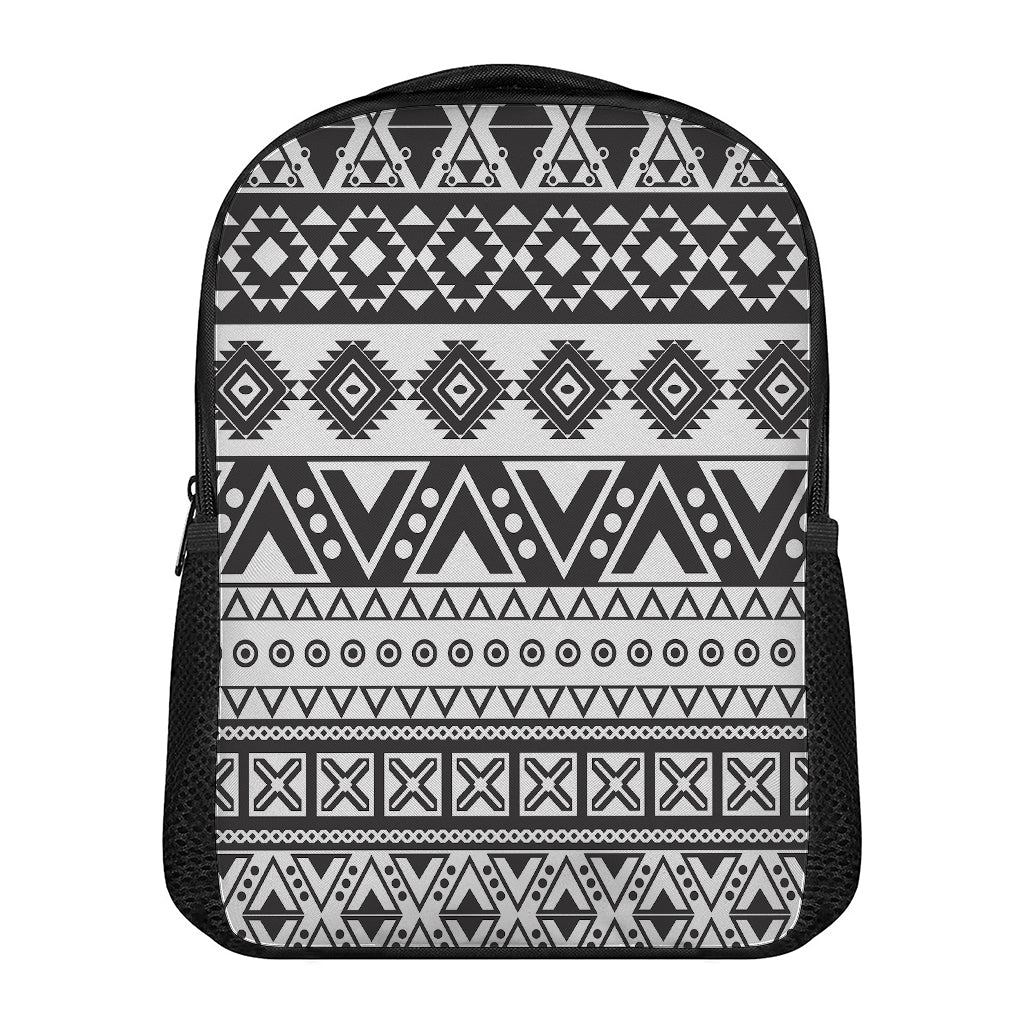 Dark Grey Aztec Pattern Print Casual Backpack