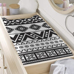 Dark Grey Aztec Pattern Print Changing Pad Cover