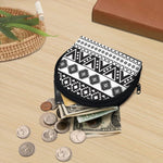 Dark Grey Aztec Pattern Print Coin Purse