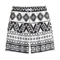 Dark Grey Aztec Pattern Print Cotton Shorts