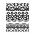Dark Grey Aztec Pattern Print Curtain