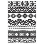 Dark Grey Aztec Pattern Print Curtain