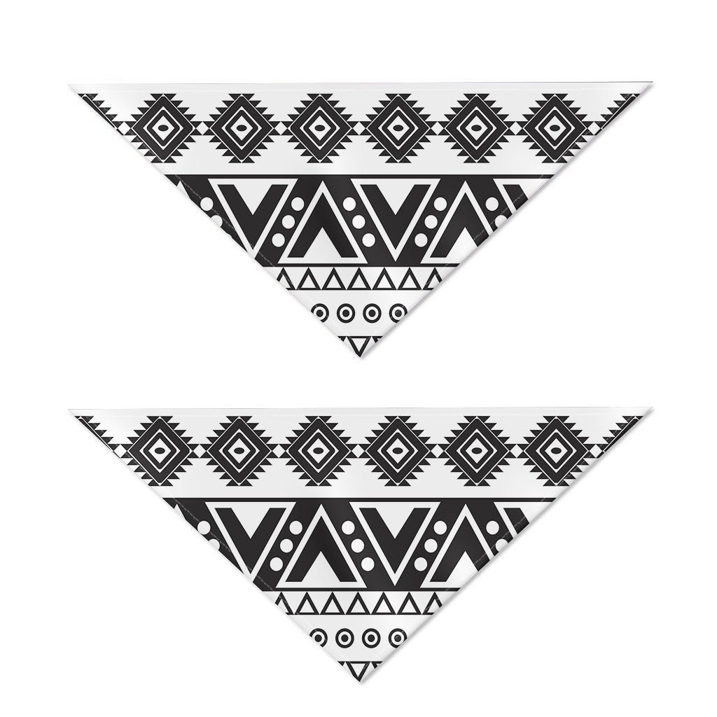 Dark Grey Aztec Pattern Print Dog Bandana