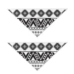 Dark Grey Aztec Pattern Print Dog Bandana