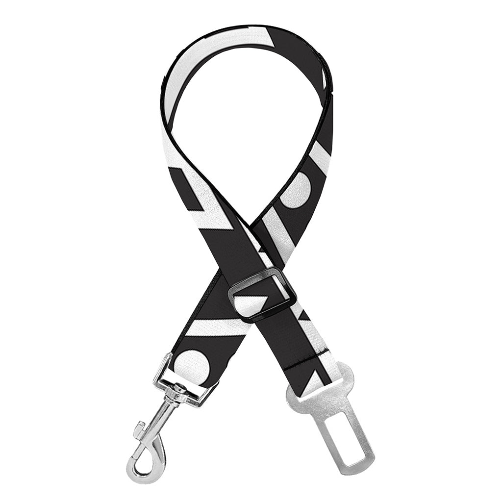 Dark Grey Aztec Pattern Print Dog Seat Belt
