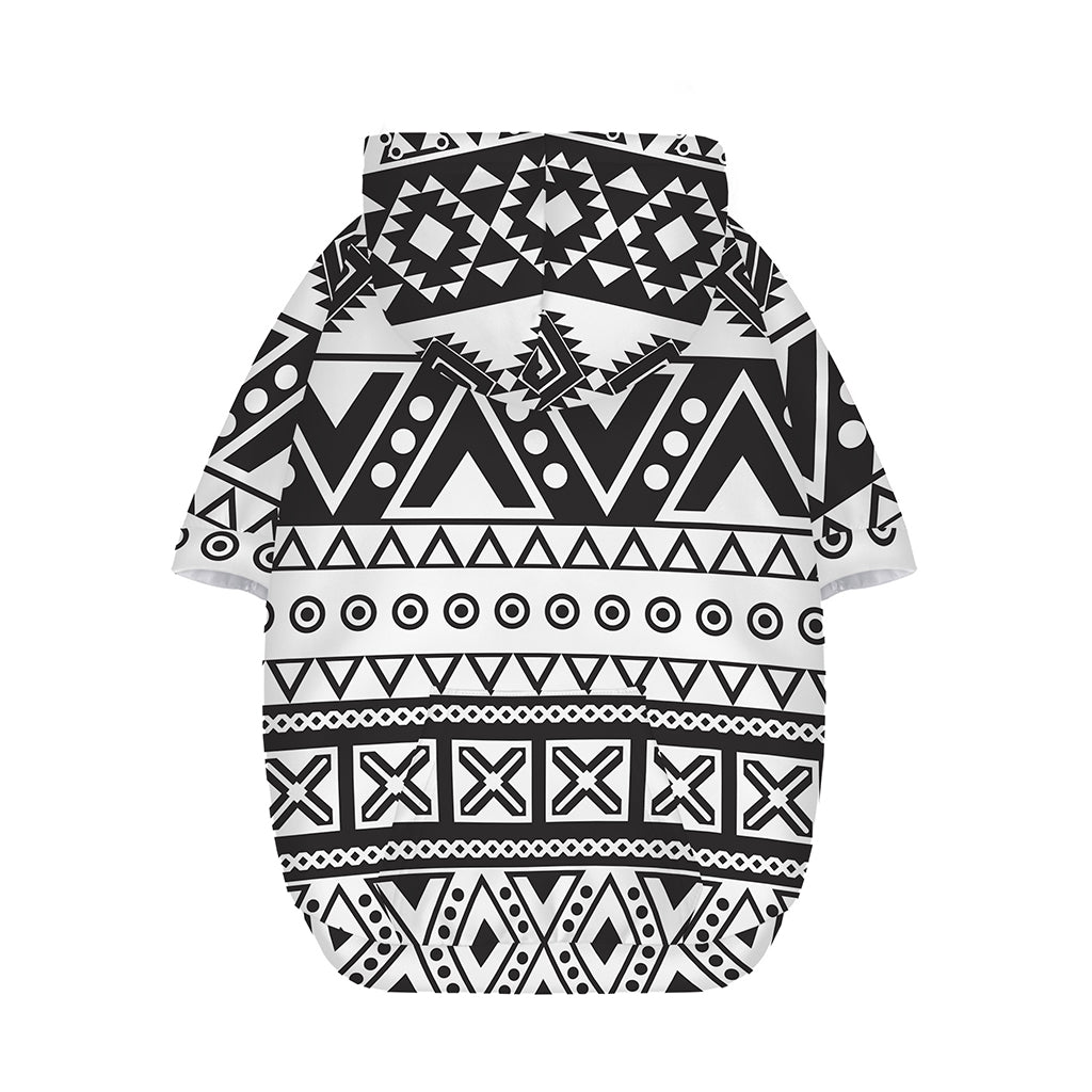Dark Grey Aztec Pattern Print Dog Zip Up Hoodie