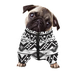 Dark Grey Aztec Pattern Print Dog Zip Up Jacket