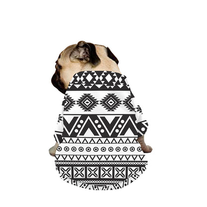 Dark Grey Aztec Pattern Print Dog Zip Up Jacket