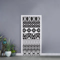 Dark Grey Aztec Pattern Print Door Sticker