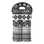 Dark Grey Aztec Pattern Print Double Neoprene Wine Tote