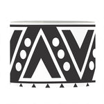 Dark Grey Aztec Pattern Print Drum Lamp Shade