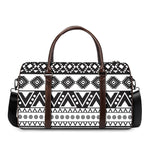 Dark Grey Aztec Pattern Print Duffle Bag