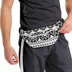 Dark Grey Aztec Pattern Print Fanny Pack