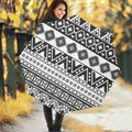 Dark Grey Aztec Pattern Print Foldable Umbrella