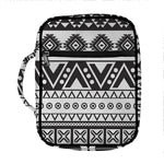 Dark Grey Aztec Pattern Print Front Pocket Bible Bag