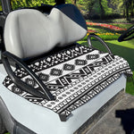 Dark Grey Aztec Pattern Print Golf Cart Seat Cover
