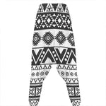Dark Grey Aztec Pattern Print Hammer Pants