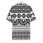 Dark Grey Aztec Pattern Print Hawaiian Shirt