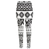 Dark Grey Aztec Pattern Print High-Waisted Pocket Leggings