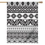 Dark Grey Aztec Pattern Print House Flag