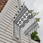 Dark Grey Aztec Pattern Print House Flag