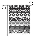 Dark Grey Aztec Pattern Print House Flag