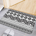 Dark Grey Aztec Pattern Print Indoor Door Mat