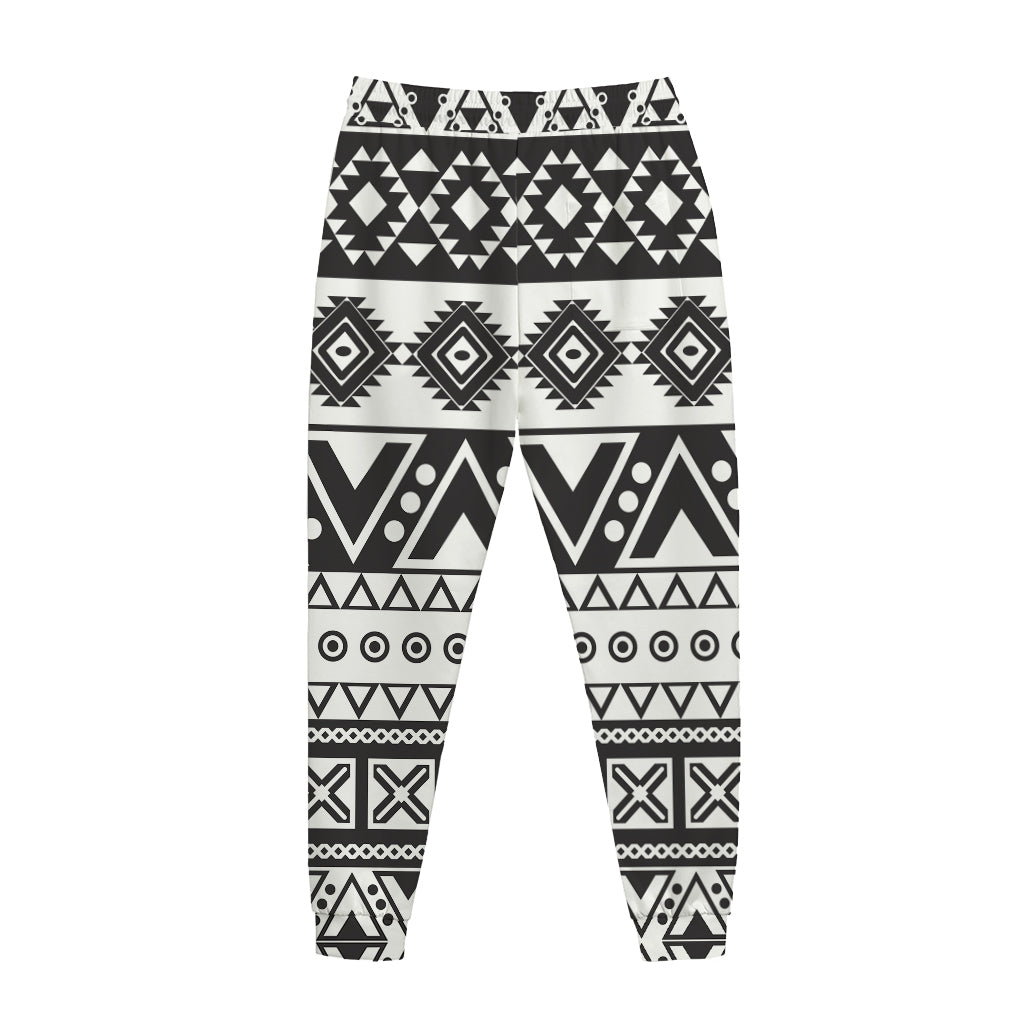 Dark Grey Aztec Pattern Print Jogger Pants