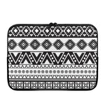 Dark Grey Aztec Pattern Print Laptop Sleeve
