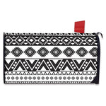 Dark Grey Aztec Pattern Print Mailbox Cover
