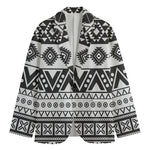 Dark Grey Aztec Pattern Print Men's Blazer