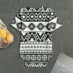 Dark Grey Aztec Pattern Print Men's Bodysuit