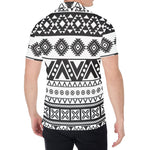 Dark Grey Aztec Pattern Print Men's Shirt