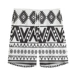 Dark Grey Aztec Pattern Print Men's Sports Shorts