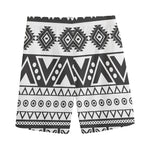 Dark Grey Aztec Pattern Print Men's Sports Shorts