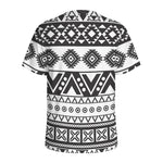 Dark Grey Aztec Pattern Print Men's Sports T-Shirt