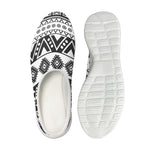 Dark Grey Aztec Pattern Print Mesh Casual Shoes