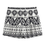 Dark Grey Aztec Pattern Print Mesh Shorts