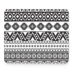 Dark Grey Aztec Pattern Print Mouse Pad