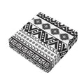 Dark Grey Aztec Pattern Print Outdoor Seat Cushion Cover
