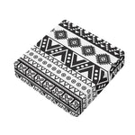 Dark Grey Aztec Pattern Print Outdoor Seat Cushion Cover